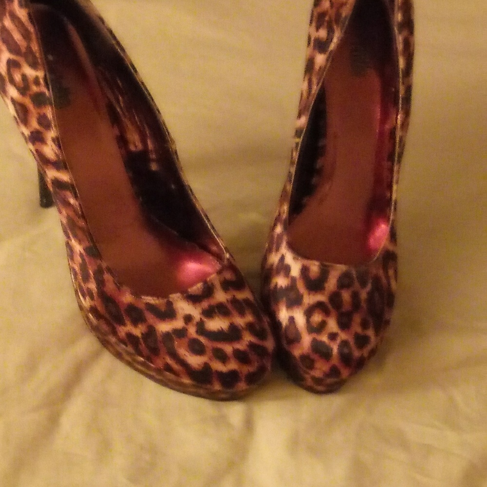 Leopard print heels